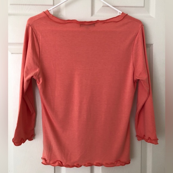 NWOT Lightweight Peach One-Button Jersey Knit Cardigan Size Large - Picture 3 of 6